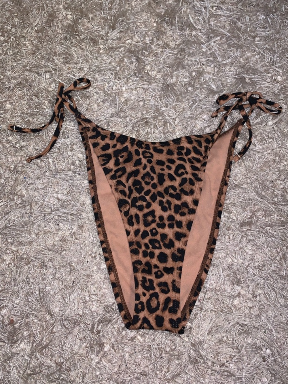 wild fable low rise ultra high leg extra cheeky Bikini Bottom with Leopard Print
